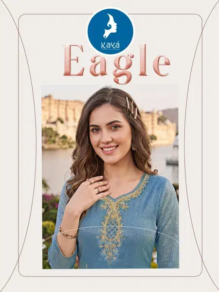 Eagle By Kaya Satin Silk Kurti With Bottom Dupatta